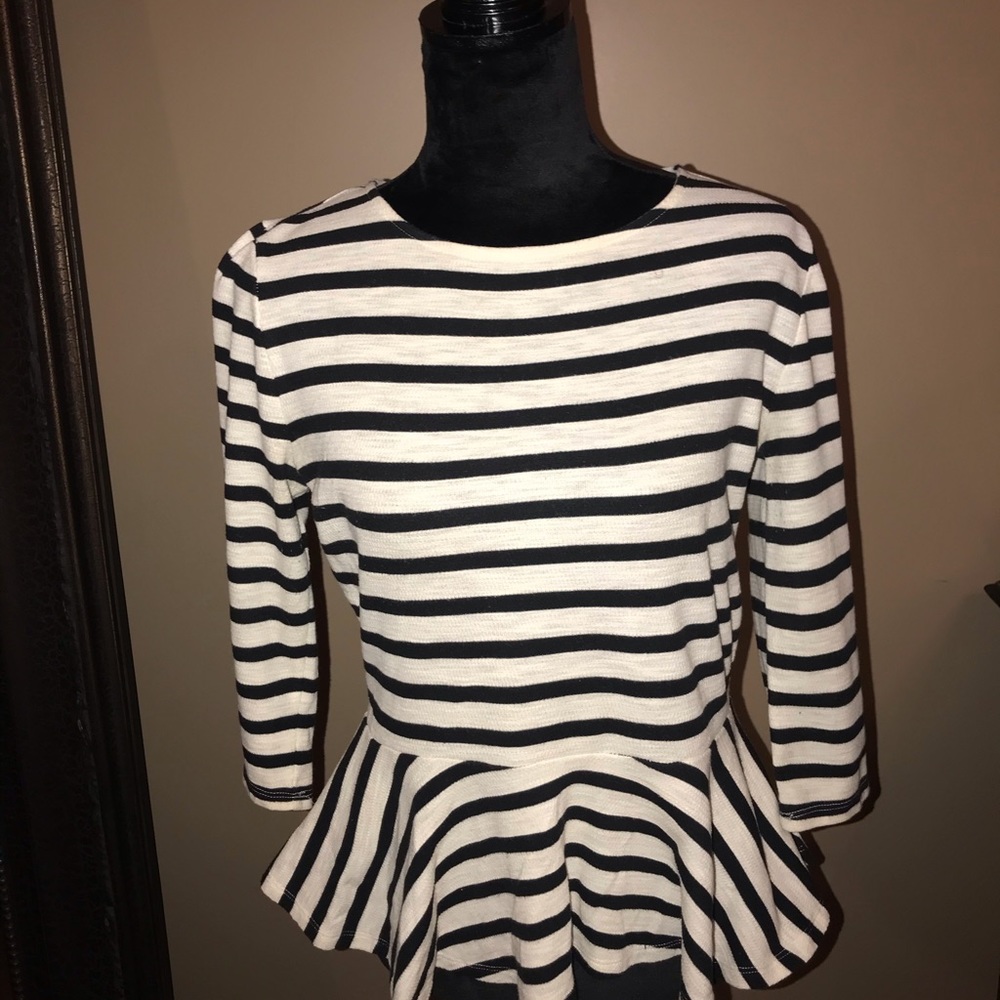 Striped peplum